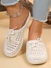 Women Lace Up Hollow Out Waterproof Beach Mules
