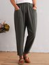 Plain Pockets Casual Pants
