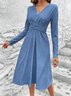 Plain Loose Casual Knot Front Dress