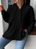 Plain Casual Loose Hoodie Hoodie