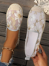 Mesh Floral Wedge Heel All Season Shallow Shoes