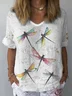 Loose Casual Dragonfly Blouse