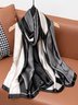 Colorblock Geometric Satin Scarf