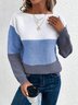 Wool/Knitting Casual Crew Neck Sweater