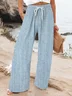 Women's  H-Line Baggy Pants Daily Going Out Pants Blue Casual Printing Faux Denim Print Graphic Spring/Fall Pants