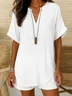 Women's Fashion Casual V-neck Short Sleeve Shirt