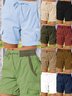 High Waist Women's Overalls Casual Pants Cotton And Linen Shorts Thin A-line Loose Wide-leg Shorts