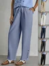 Women's  Elastic Waist H-Line Wide Leg Pants Daily Going Out Pants White Casual Split Joint Plain Spring/Fall Pants