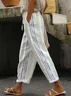 Women's Striped Print Spring Casual Pants