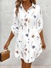 Casual Shirt Collar Regular Fit Dress With No