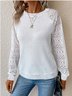 Women Geometric Crew Neck Vintage Long Sleeve T-shirt