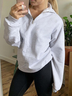 Women's Half Zip Lapel Casual Long Sleeve Sweatshirt
