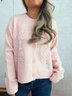 Casual Crew Neck Regular Fit Cardigan