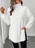 Women Plain Crew Neck Casual Long Sleeve T-shirt