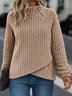 Cotton Mock Neck Casual Regular Fit Sweatshirt