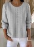 Cotton Vintage Crew Neck Geometric Sweater