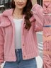 Autumn And Winter New Style Fur Plush Cardigan Lapel Short Buckle Regular Fit Coat
