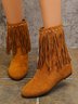 Vintage Autumn Suede Boots