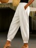 Linen Regular Fit Casual Plain Pants