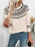 Cotton Casual Crew Neck Sweater
