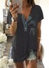 Casual Animal Short Sleeve T-shirt